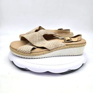 Alex Marie Shoes Womens 7.5 Beige Wedge Sandals